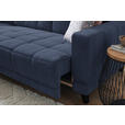 ECKSOFA in Webstoff Dunkelblau  - Schwarz/Dunkelblau, Design, Holz/Textil (216/302cm) - Xora