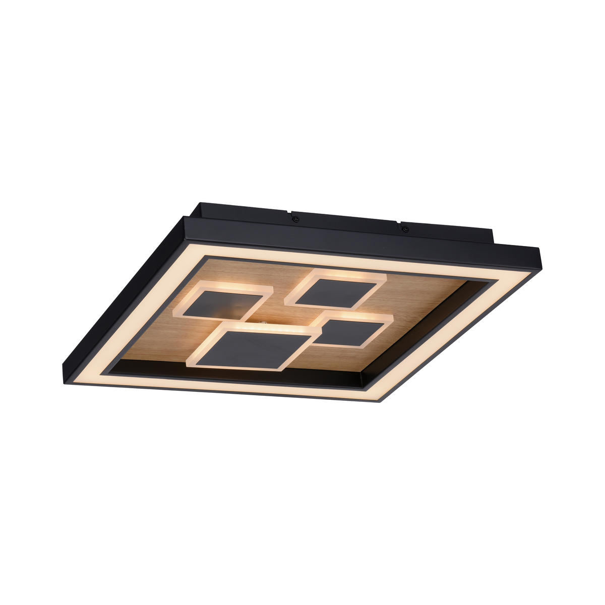 LED-DECKENLEUCHTE 48/48/7 cm   - Natur, Holz (48/48/7cm) - Paul Neuhaus