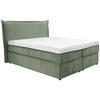 BOXSPRINGBETT 180/200 cm  in Grün  - Schwarz/Grün, KONVENTIONELL, Kunststoff/Textil (180/200cm) - Boxxx