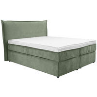 BOXSPRINGBETT 180/200 cm  in Grün  - Schwarz/Grün, Konventionell, Kunststoff/Textil (180/200cm) - Boxxx