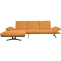 ECKSOFA in Flachgewebe Currygelb  159/314 cm  - Currygelb/Schwarz, Design, Holz/Textil (159/314cm) - Dieter Knoll