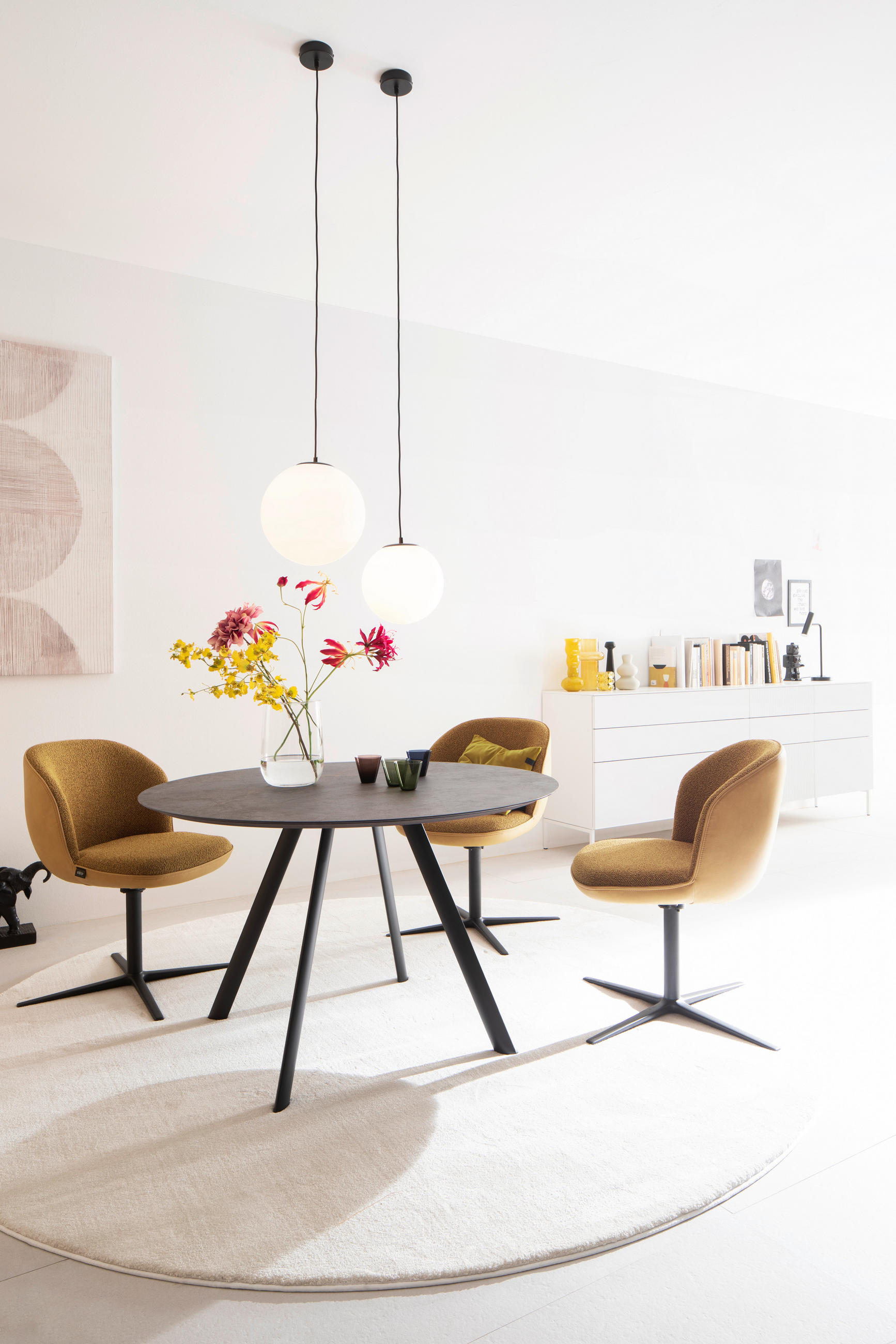 ESSTISCH in Metall, Keramik 120/120/75 cm  - Anthrazit/Graubraun, Design, Keramik/Metall (120/120/75cm) - Schöner Wohnen