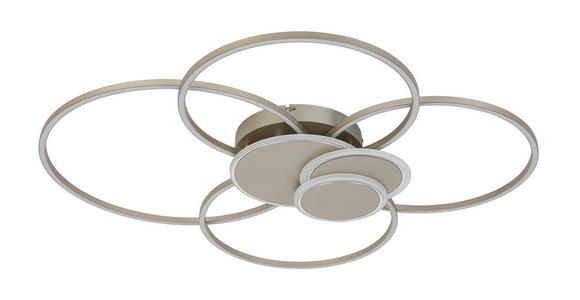 LED-DECKENLEUCHTE 90,5/81/9,5 cm   - Chromfarben/Champagner, Design, Kunststoff/Metall (90,5/81/9,5cm) - Novel