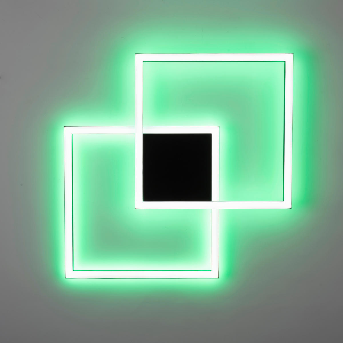 LED-DECKENLEUCHTE 52,5/52,5/9,5 cm    - Schwarz, Design, Kunststoff/Metall (52,5/52,5/9,5cm) - Paul Neuhaus