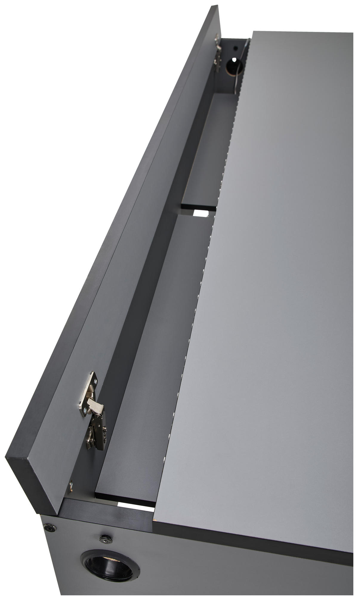 GAMINGTISCH Dunkelgrau  - Dunkelgrau, MODERN, Holzwerkstoff (180/80/75cm) - Novel