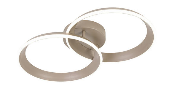 LED-DECKENLEUCHTE Velora 53,5/33/9,3 cm  - Sandfarben, Design, Kunststoff/Metall (53,5/33/9,3cm) - Dieter Knoll