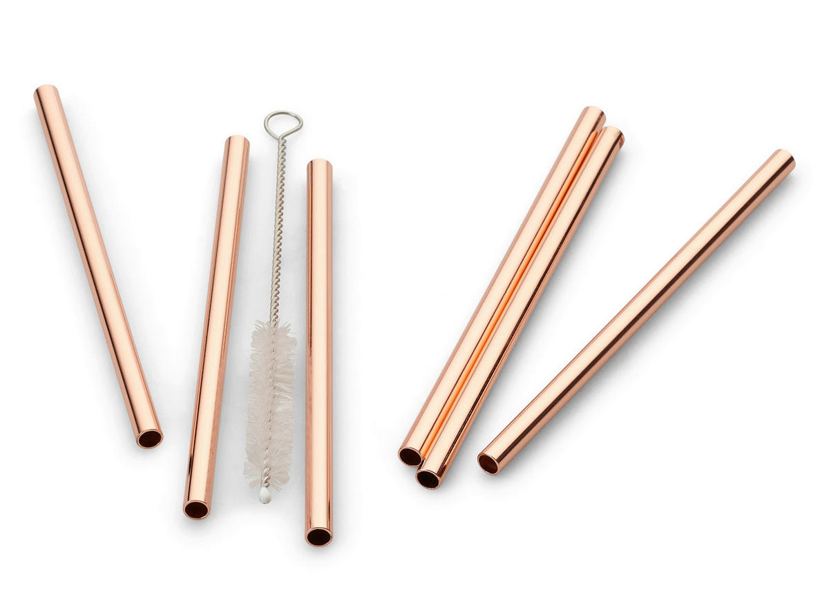 SUGRÖRSSET - guldfärgad, Basics, metall (12cm) - Echtwerk