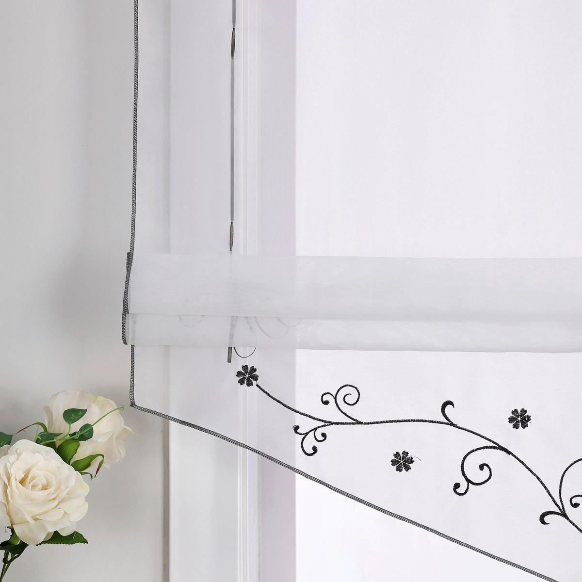 FALTROLLO  transparent  140/140 cm    - Weiß Hochglanz, Basics, Textil (140/140cm) - Joyswahl