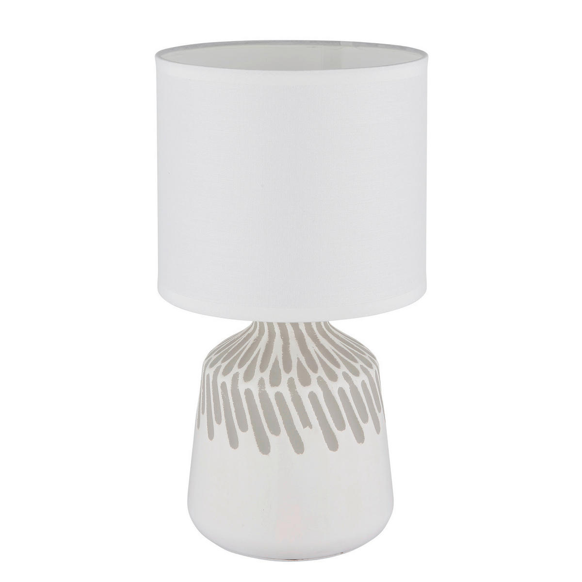 Veioză 17.5/31.5 cm    - alb, Basics, ceramică/textil (17.5/31.5cm)