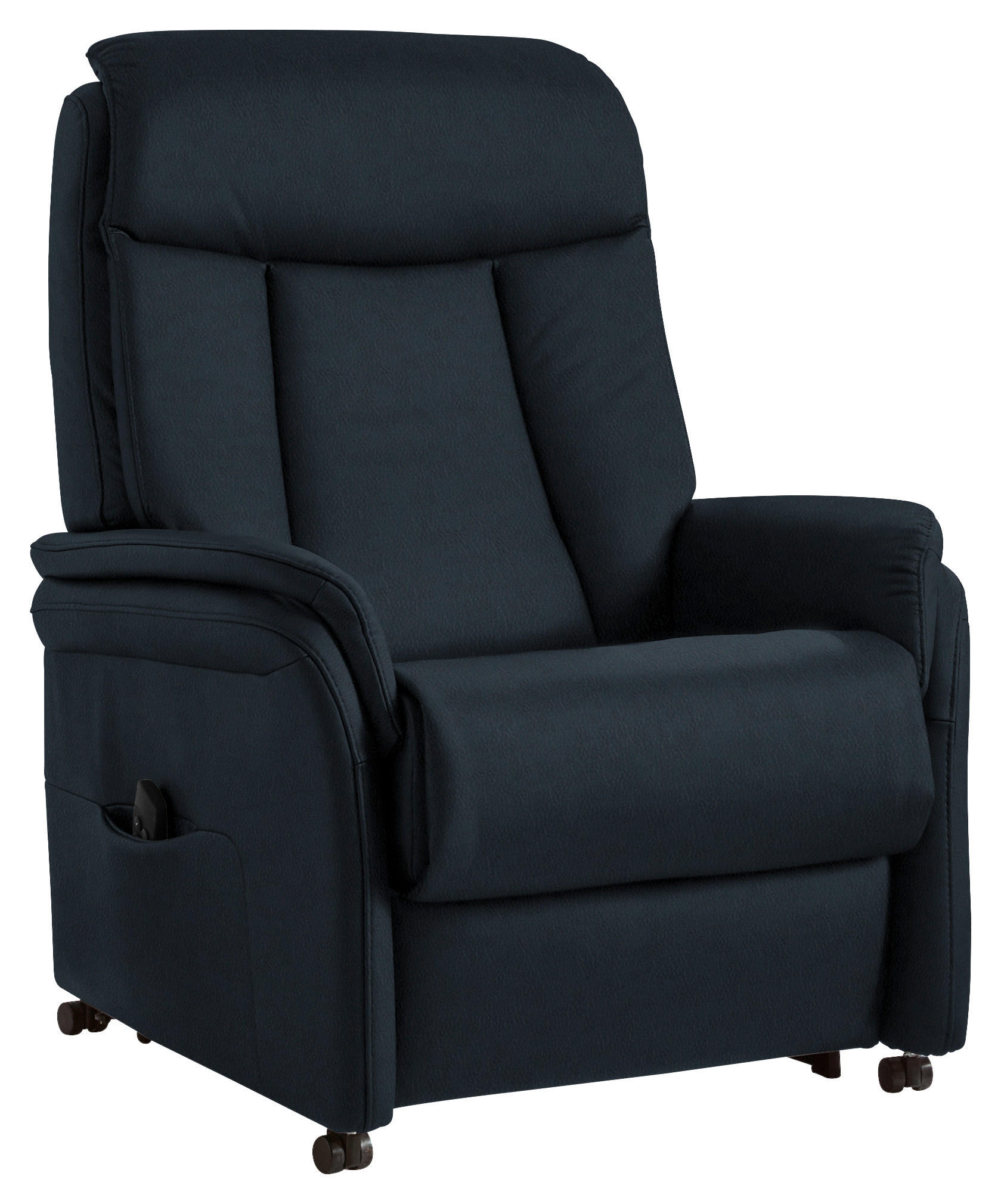 FERNSEHSESSEL in Dunkelblau  - Dunkelblau, KONVENTIONELL, Leder/Kunststoff (80/107/84cm) - Valdera