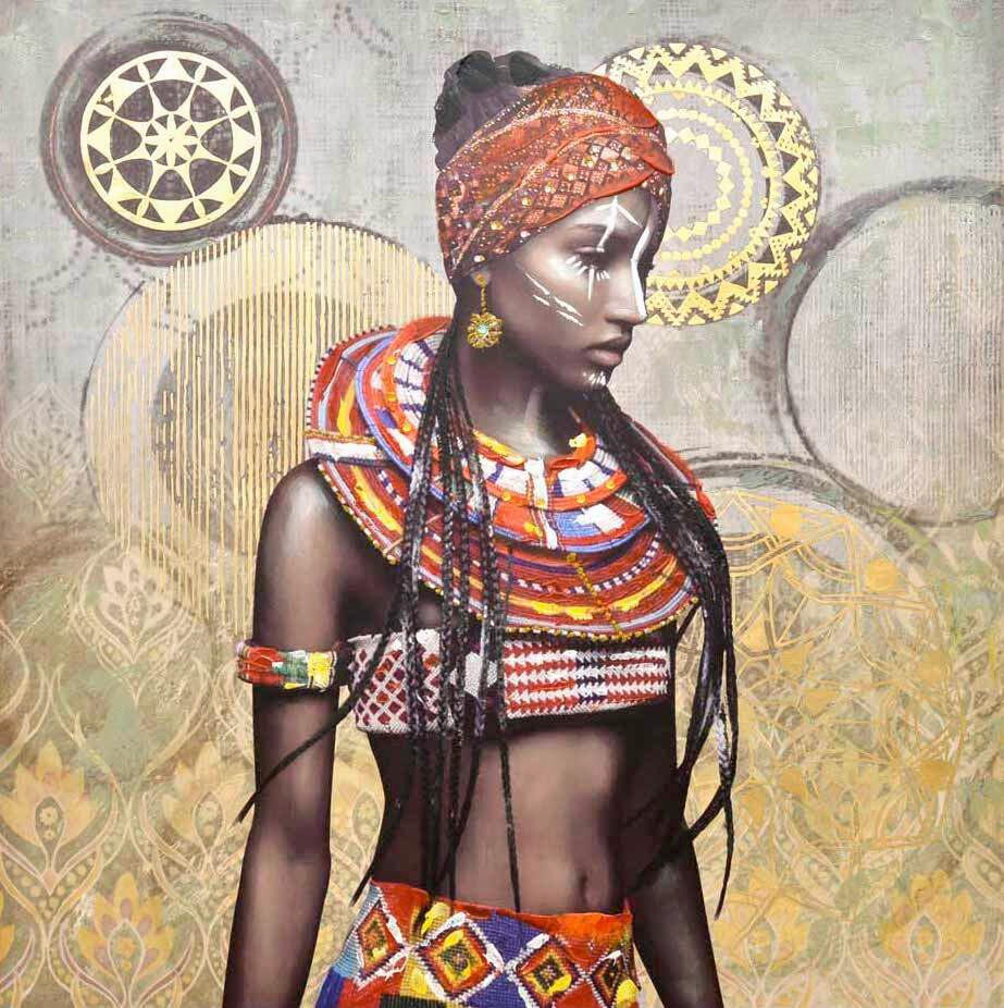 OBRAZ, lidé, 100/100/3,5 cm