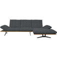 ECKSOFA Formia in Flachgewebe Dunkelgrau  314/159 cm  - Dunkelgrau/Schwarz, Design, Holz/Textil (314/159cm) - Dieter Knoll