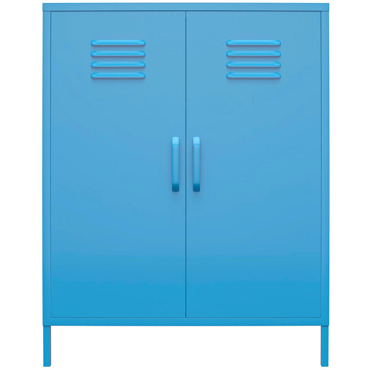 HIGHBOARD Cache  in 80/101/40 cm  - Blau, Design, Metall (80/101/40cm) - MID.YOU