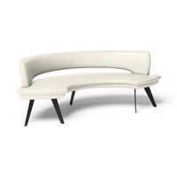 SITZBANK 238/84/154 cm Echtleder Creme Metall  - Creme/Schwarz, Design, Leder/Metall (238/84/154cm) - Joop!