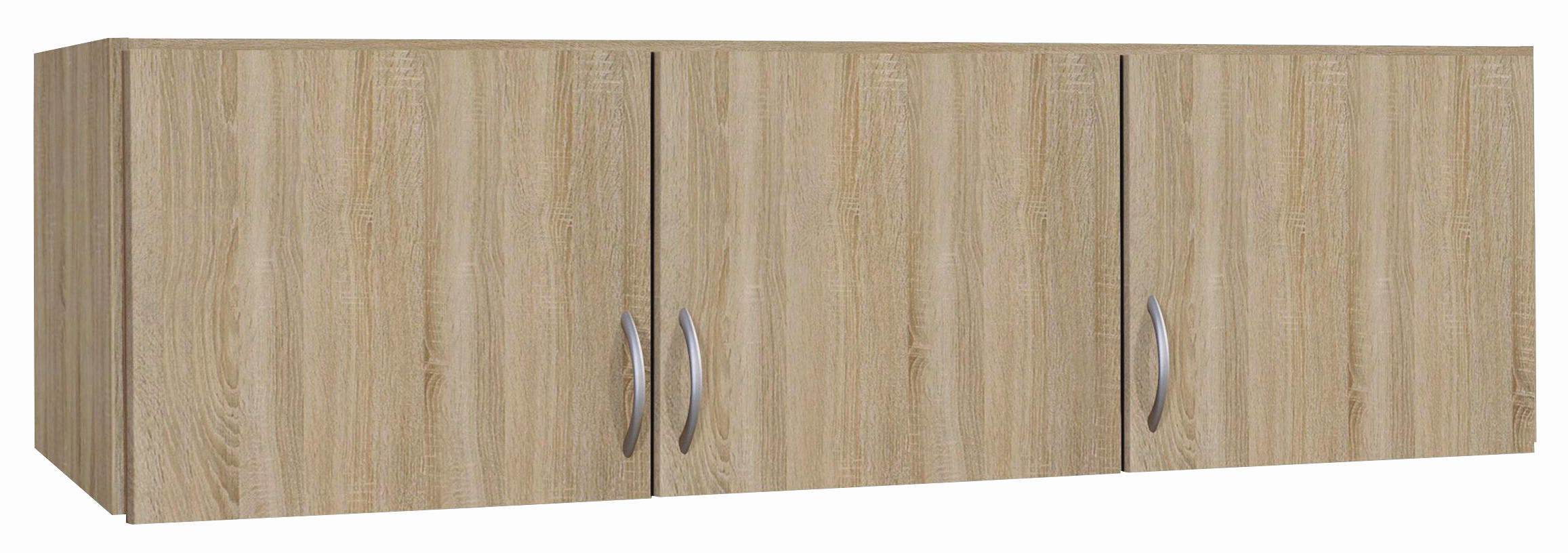 AUFSATZSCHRANK 136/39/54 cm  - Silberfarben/Sonoma Eiche, Design, Holzwerkstoff/Kunststoff (136/39/54cm) - Boxxx