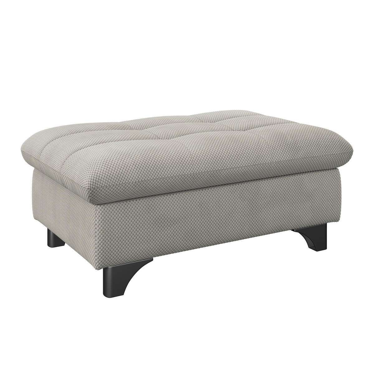HOCKER Chenille Taupe  - Taupe/Chromfarben, KONVENTIONELL, Textil/Metall (108/46/108cm) - Livetastic