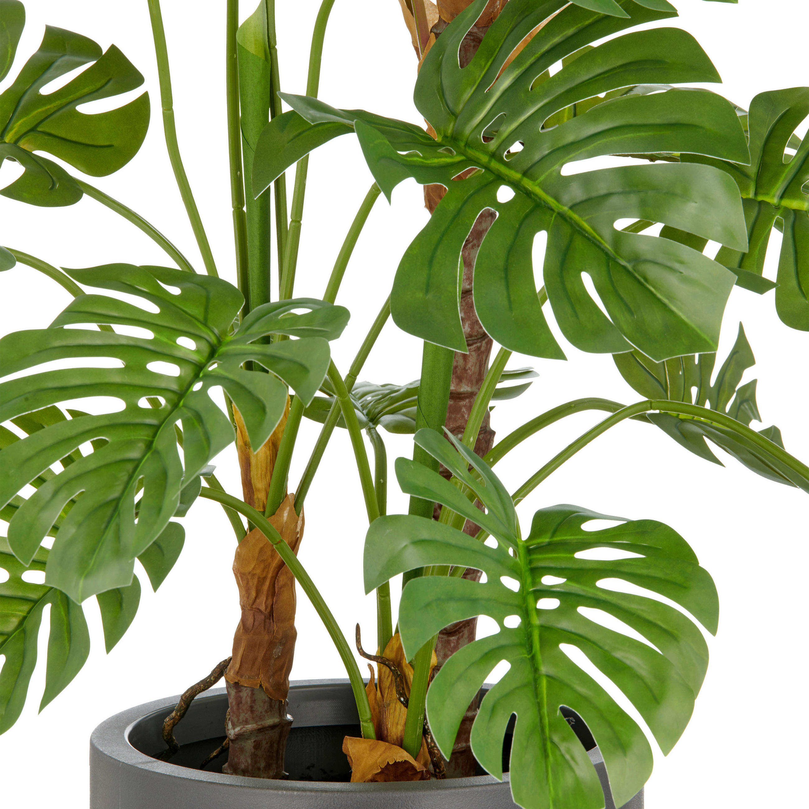 KUNSTPFLANZE Split Philodendron 100 cm  - Braun/Grau, Basics, Kunststoff (100cm)