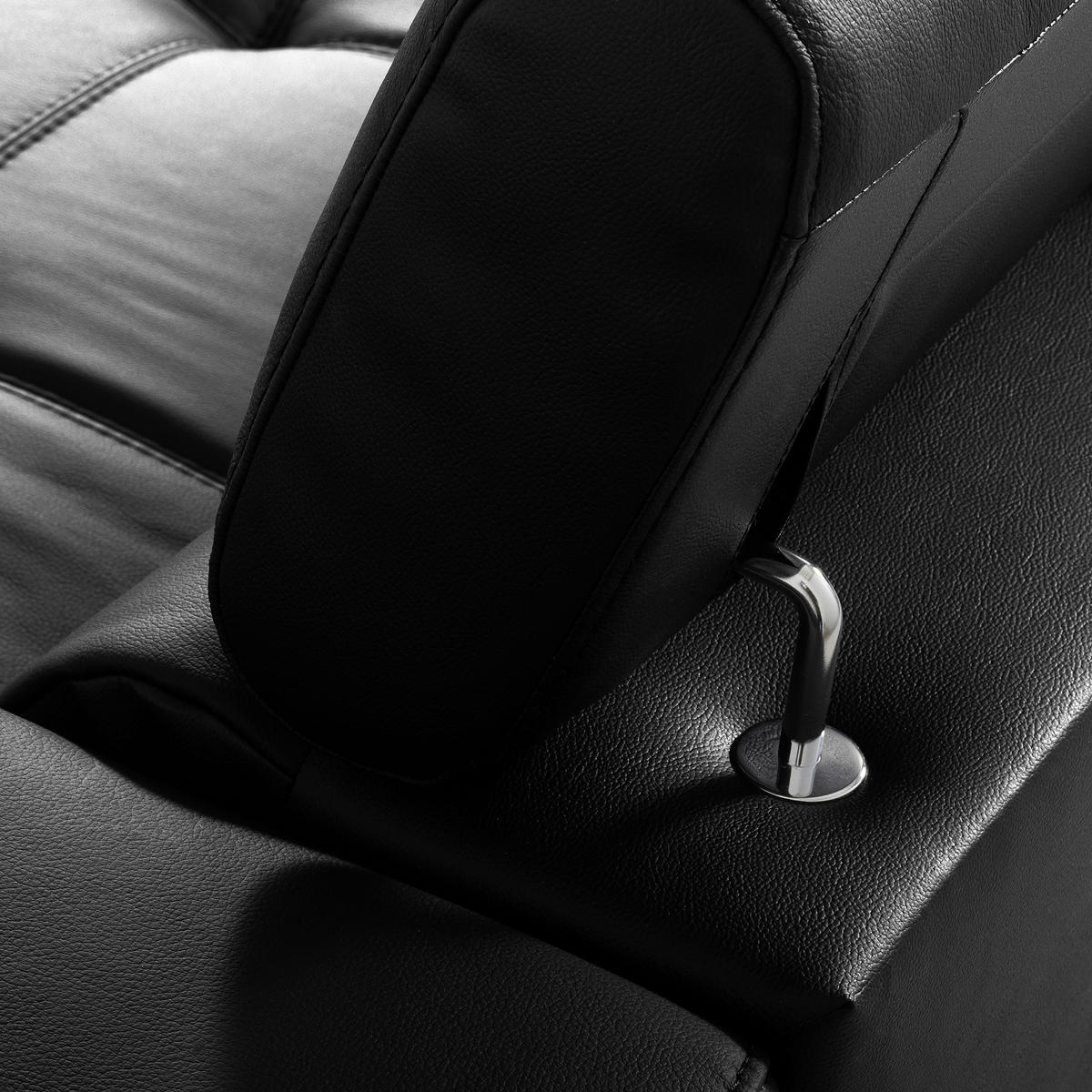 ECKSOFA  in Lederlook Echtleder Schwarz  - Schwarz, Design, Leder/Textil (173/247cm) - Livetastic