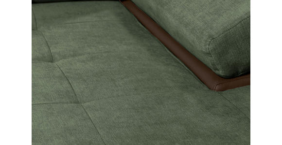ECKSOFA in Flachgewebe Braun, Olivgrün 271/175 cm - Braun/Olivgrün, Design, Kunststoff/Textil (271/175cm) - Xora