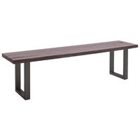 SITZBANK in Holz, Metall Anthrazit, Eichefarben  - Eichefarben/Anthrazit, Design, Holz/Metall (180/50/40cm) - MID.YOU