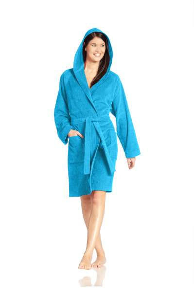 BADEMANTEL XL Unisex  - Türkis, Basics, Textil (XLnull) - Vossen