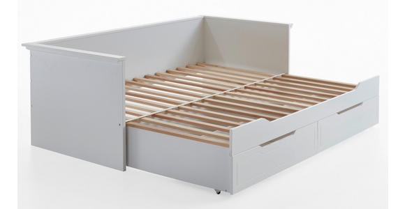 AUSZIEHBETT 90/180/200 cm in Weiß - Weiß, KONVENTIONELL, Holz/Holzwerkstoff (90/180/200cm) - Carryhome