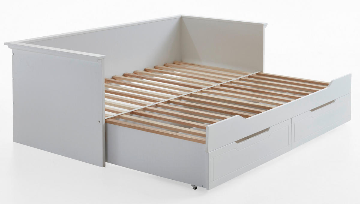 PAT EXTENSIBIL in alb  - alb, Konventionell, plastic/lemn (90/180/200cm) - Carryhome
