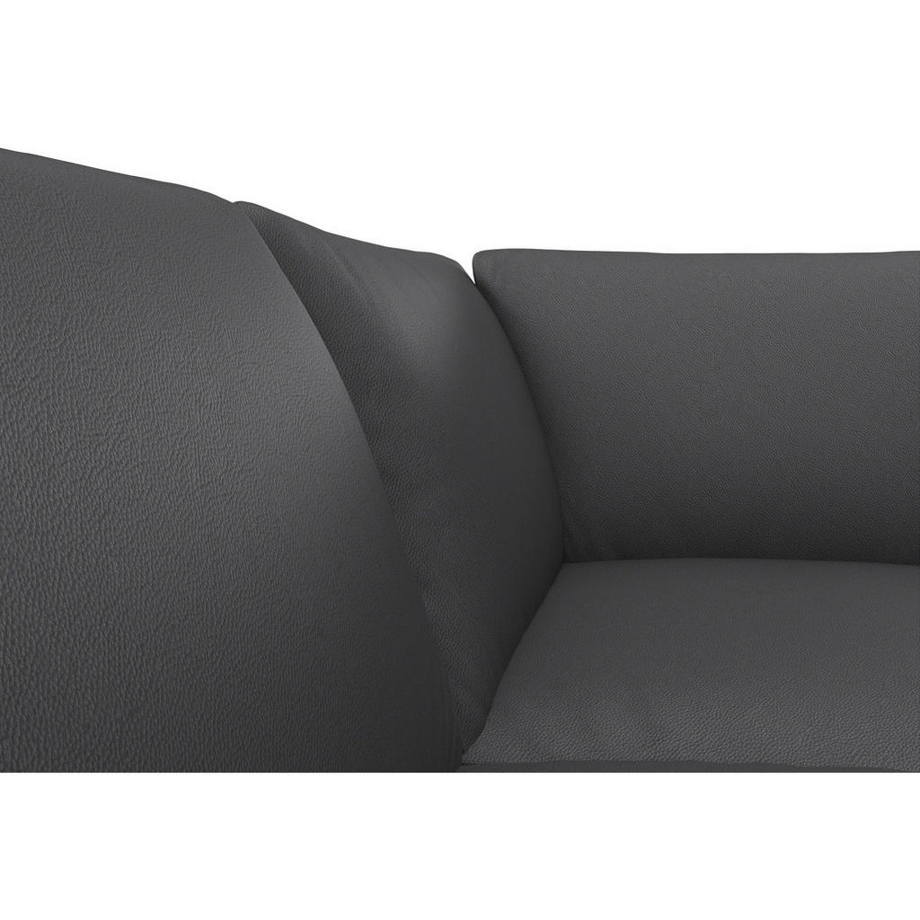 Thumbnail - Livetastic Ecksofa, Schwarz, Leder, Echtleder, Color-Finish-Leder, 5-Sitzer, Füllung: Schaumstoff, Federn,Schaumstoff, O...