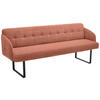 SITZBANK 217/85/69 cm Cord Rostfarben Metall  - Rostfarben/Schwarz, Design, Textil/Metall (217/85/69cm) - Musterring