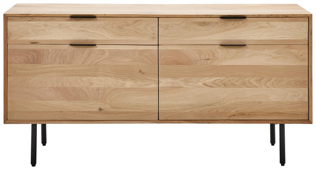 SIDEBOARD  in 140/70/40 cm  - Schwarz/Naturfarben, LIFESTYLE, Holz/Kunststoff (140/70/40cm) - Livetastic