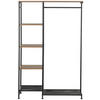 GARDEROBENSTÄNDER in Naturfarben, Schwarz 100/165/36 cm   - Schwarz/Naturfarben, MODERN, Holzwerkstoff/Metall (100/165/36cm) - PBJ