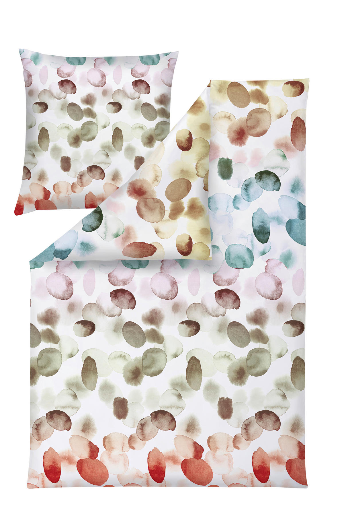 BETTWÄSCHE Impulse Makosatin 155/220 cm  - Olivgrün, Design, Textil (155/220cm) - Estella