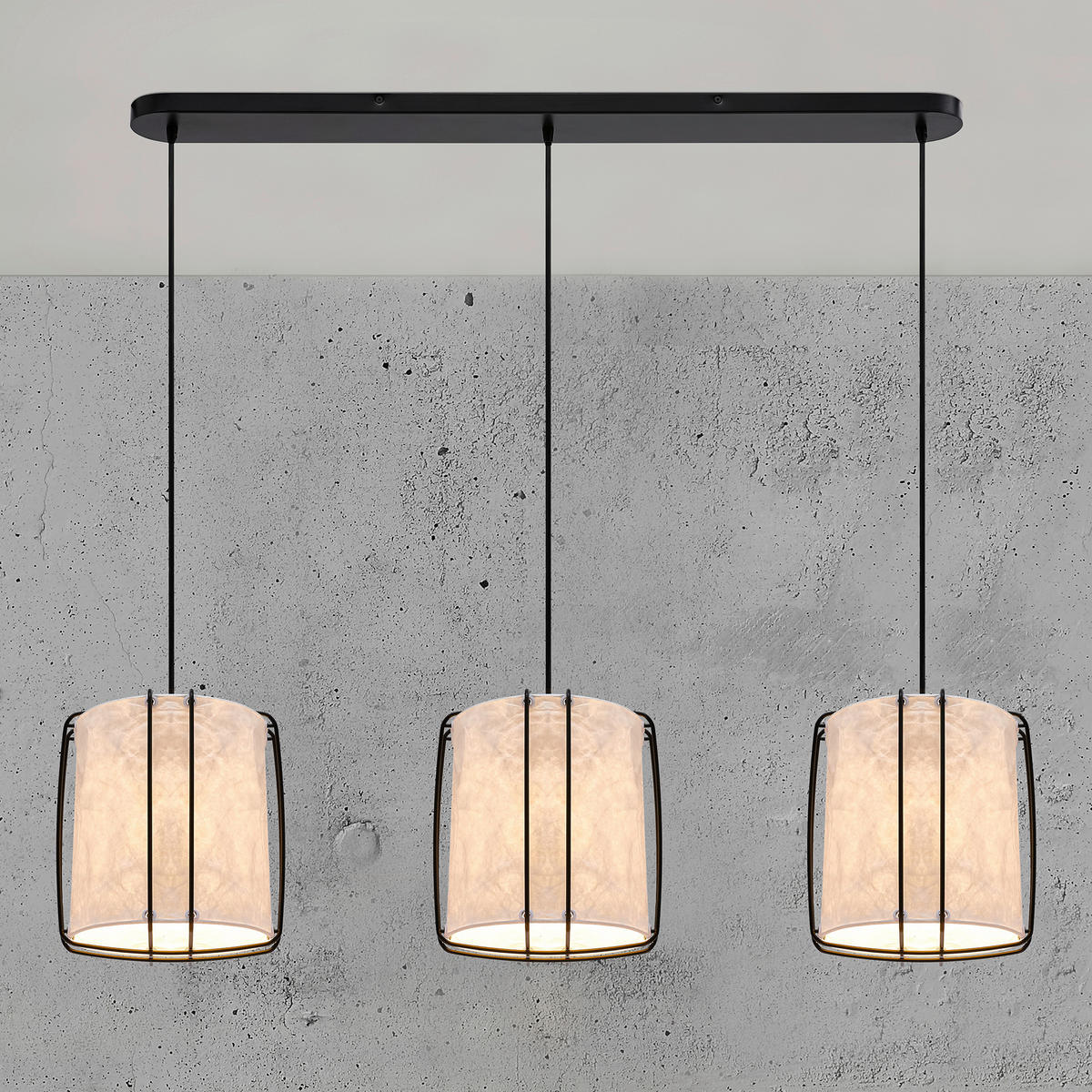HÄNGELEUCHTE  - Schwarz/Weiß, Design, Kunststoff/Metall (112/27/22cm) - Nordlux