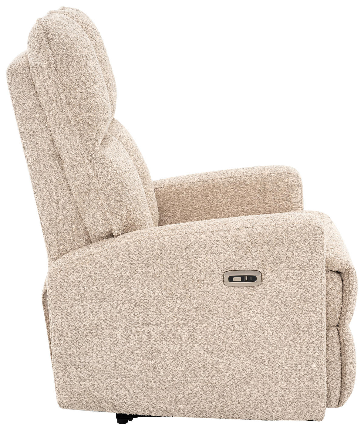 RELAXFÅTÖLJ i metall, textil beige  - beige/svart, Design, metall/textil (75/110/88cm) - Livetastic