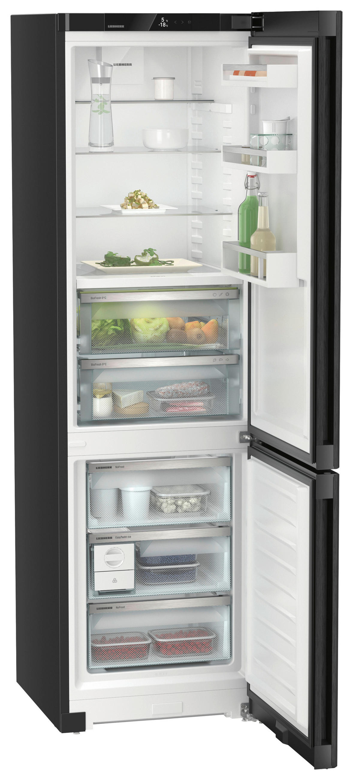 KÜHL-GEFRIER-KOMBINATION CBNbda 572i  - Schwarz, Basics, Kunststoff/Metall (59,7/201,5/67,5cm) - Liebherr