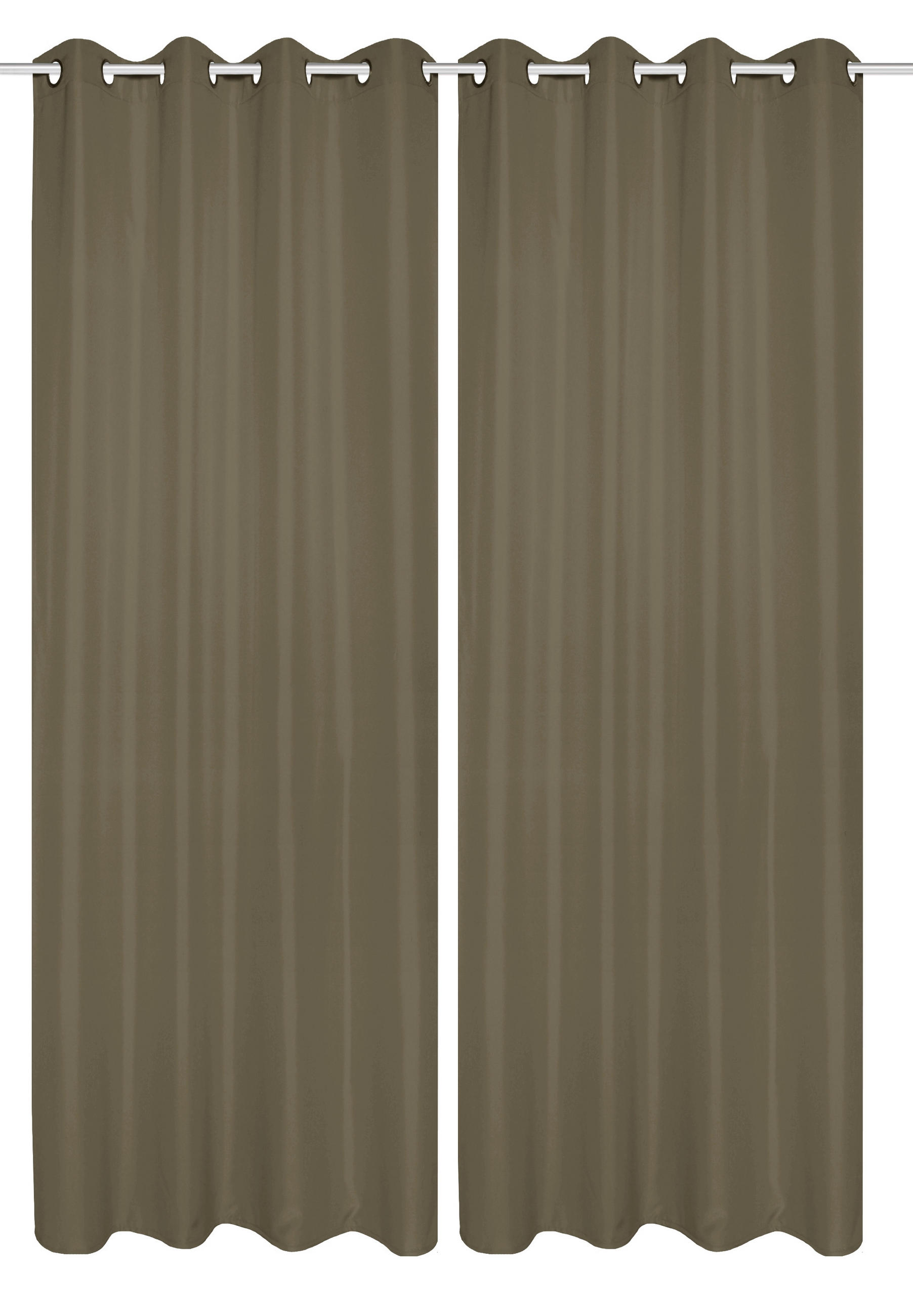 ÖSENSCHAL ATLANTIKA blickdicht   - Taupe, Basics, Textil (140/235cm)