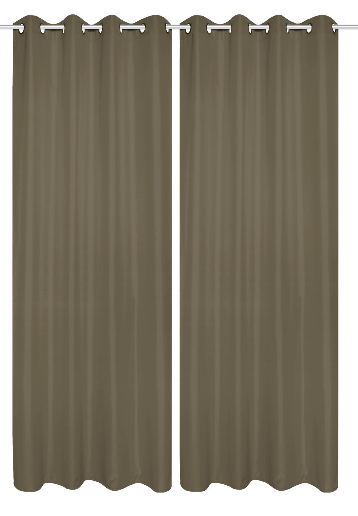 ÖSENSCHAL ATLANTIKA blickdicht 140/235 cm   - Taupe, Basics, Textil (140/235cm)
