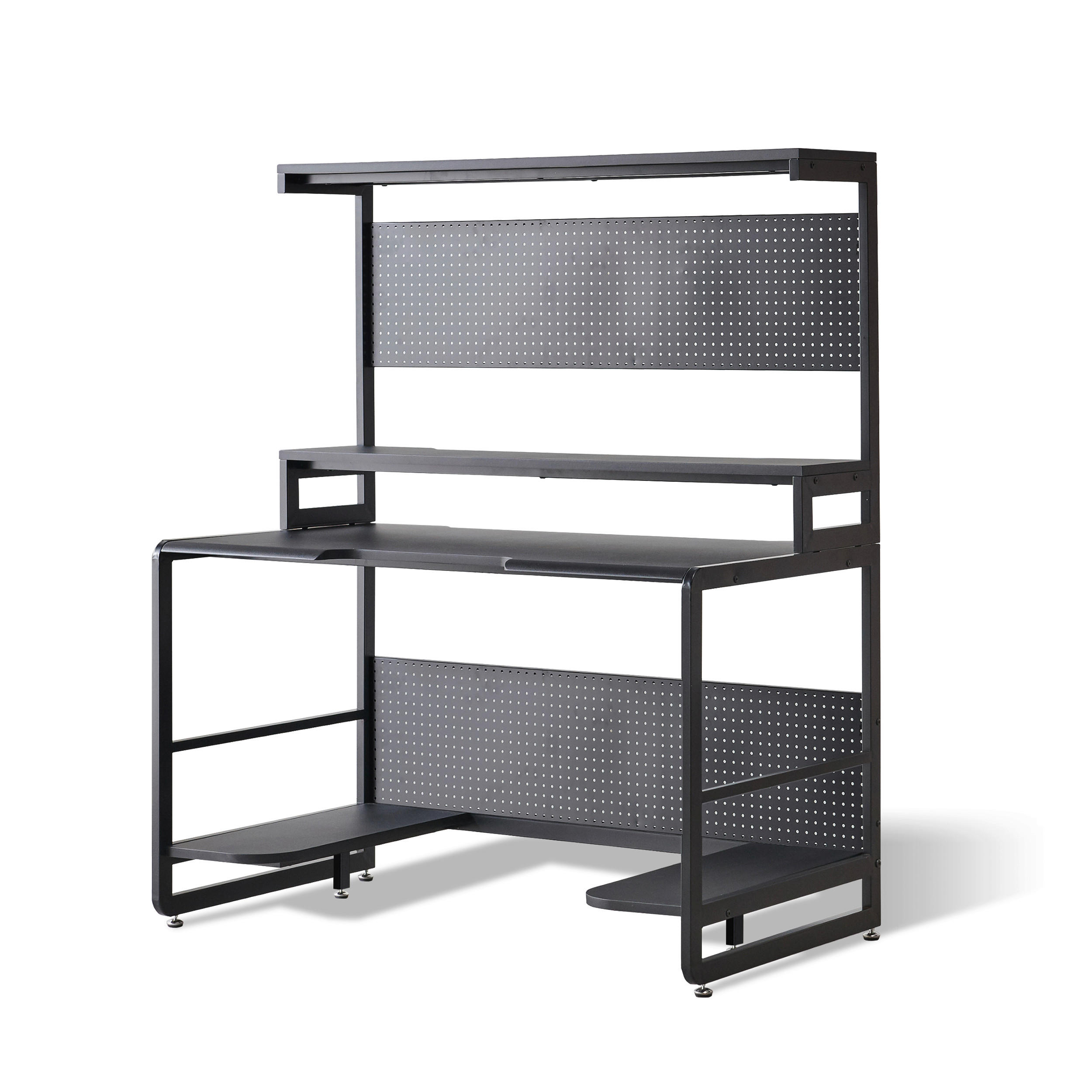 SCHREIBTISCH 120/70/148 cm  in Schwarz  - Schwarz, Design, Holzwerkstoff/Metall (120/70/148cm) - Livetastic