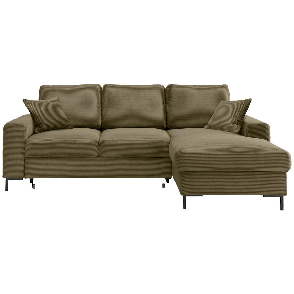 Thumbnail - Livetastic Eckschlafsofa, Olivgrün, Textil, Uni, 4-Sitzer, Füllung: Schaumstoff, 237x143 cm, Made in EU, Liegefunktion, ...