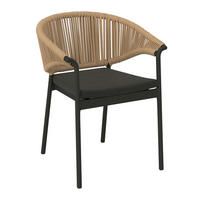 STAPELSESSEL in Metall, Kunststoff, Textil Naturfarben, Schwarz  - Schwarz/Naturfarben, Design, Kunststoff/Textil (64/79,5/59cm) - Dieter Knoll