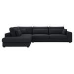 ECKSOFA in Cord Schwarz  - Schwarz, KONVENTIONELL, Kunststoff/Textil (250/314cm) - Carryhome