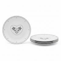 DEKOTELLER - Weiss/Schwarz, Basics, Keramik (20,50/6,50/20,50cm) - Heidi Cheese Line