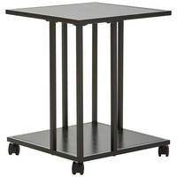 SIDOBORD i metall, plast, trämaterial 40/40/51 cm  - svart, Basics, metall/trämaterial (40/40/51cm) - Xora