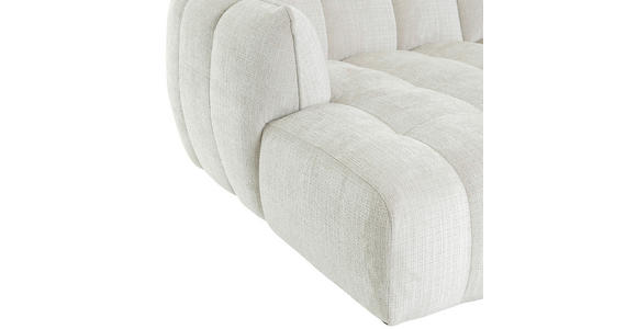 ECKSOFA in Chenille Creme  172/265 cm  - Creme/Schwarz, KONVENTIONELL, Kunststoff/Textil (172/265cm) - Carryhome
