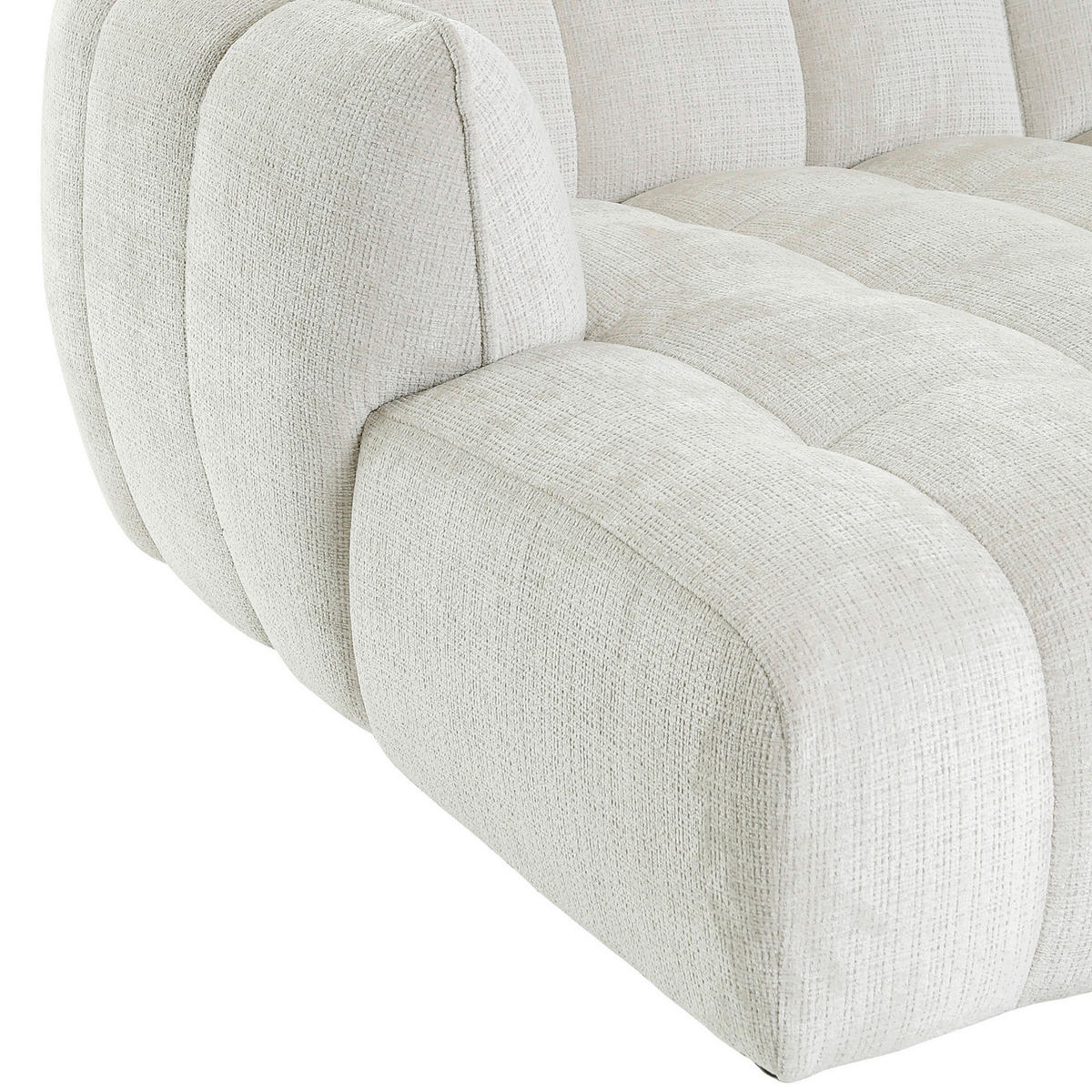 ECKSOFA in Chenille Creme  172/272 cm  - Creme/Schwarz, KONVENTIONELL, Kunststoff/Textil (172/272cm) - Carryhome