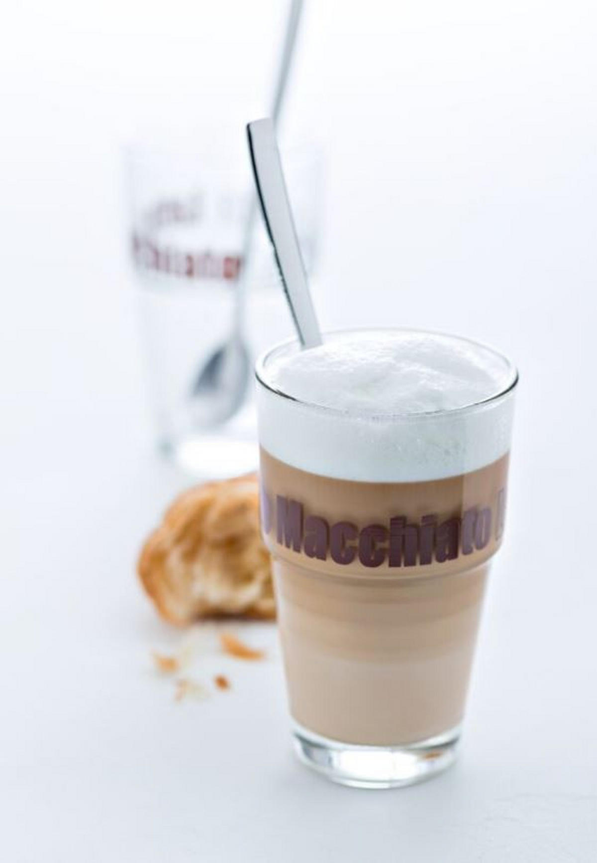 LATTE-MACCHIATO-GLAS - Klar/Schwarz, Basics, Glas (8,6/14cm) - Leonardo