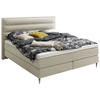 BOXSPRINGBETT 180/200 cm  in Beige  - Edelstahlfarben/Beige, Design, Textil/Metall (180/200cm) - Schöner Wohnen