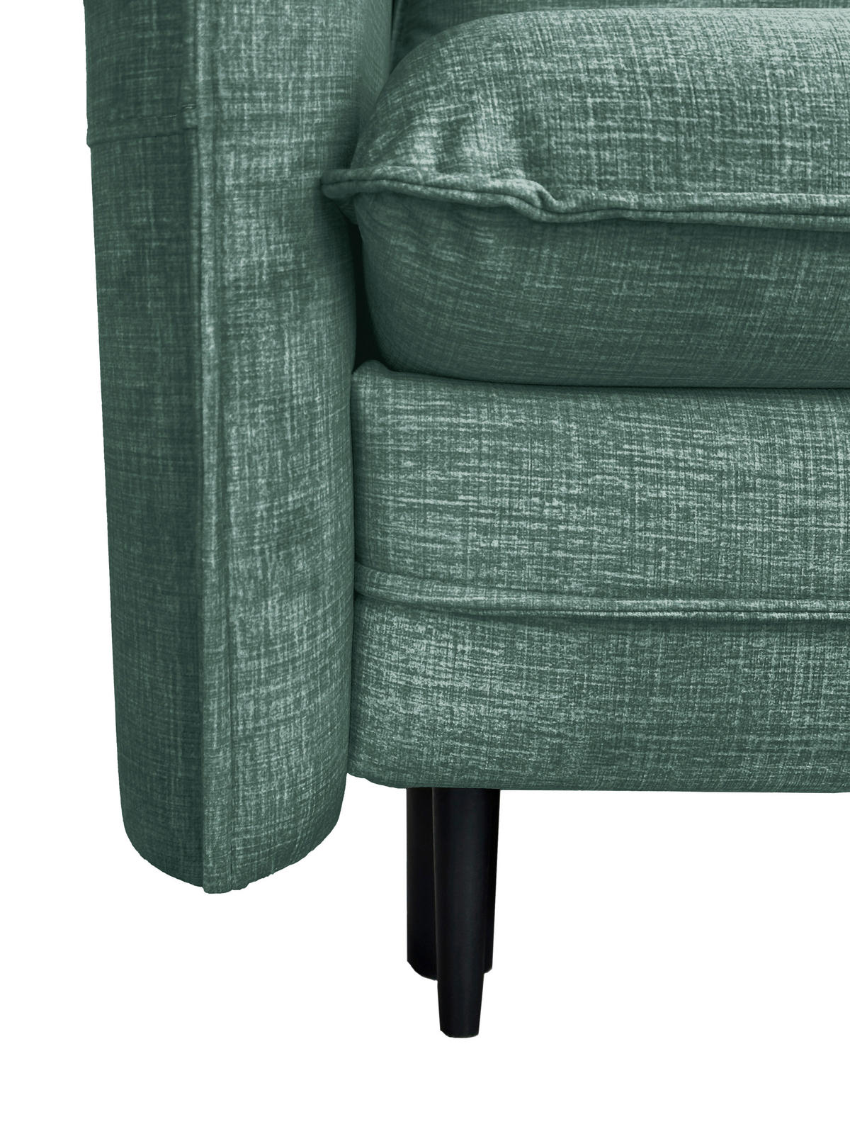 SCHLAFSOFA  mit Liegefunktion Flachgewebe Mintgrün  - Schwarz/Mintgrün, Design, Holz/Kunststoff (216/96/102cm) - MID.YOU