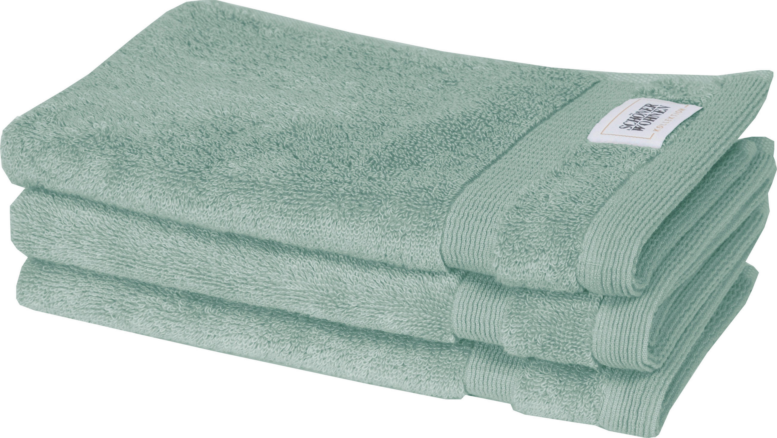Gästetuch 3er-Set SW-Cuddly Mintgrün 3-teilig 30/50 cm - Mintgrün, Basics, Textil (30/50cm) - Schöner Wohnen