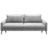 SCHLAFSOFA Chenille Grau  - Schwarz/Grau, KONVENTIONELL, Textil/Metall (223/89/107cm) - Carryhome